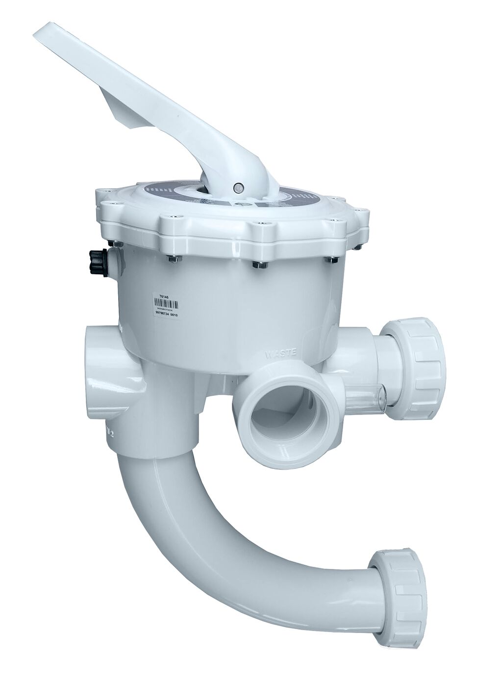 1½” and 2" multiport valve with filter connections - WHITE - Classic Plus